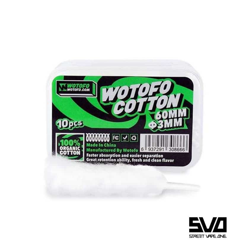 Wotofo Organic Cotton 60mm Ø3mm 10pcs