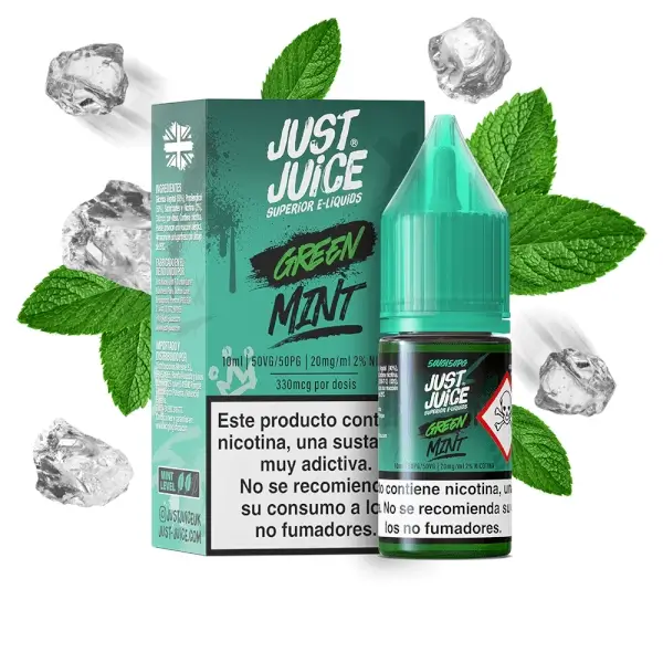 Just Juice Mint Range Salts Green 10ml
