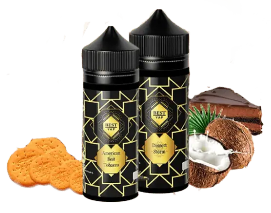 Aerosoles de vaporizador y sabor a tarta, crema y tabaco para vapeo.