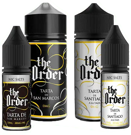 Tinta para vape The Order Tarta de San Marcos y Santiago, sabores premium para vapear.