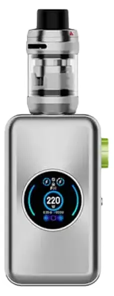 Dispositivo de vaporizador de alta tecnología en acabado metálico.