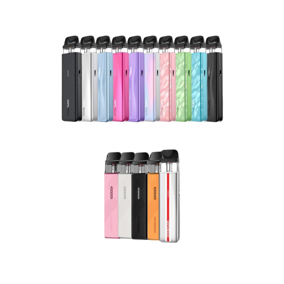 Barra de dispostivos Vape de colores variados, diseño moderno y compacto para vapeo.