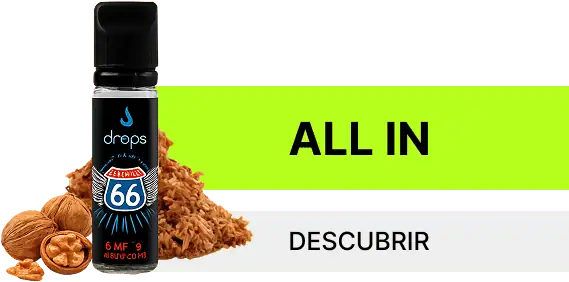 Vape de sabor a nuez con aroma intenso de nueces y avellanas en un frasco portátil.