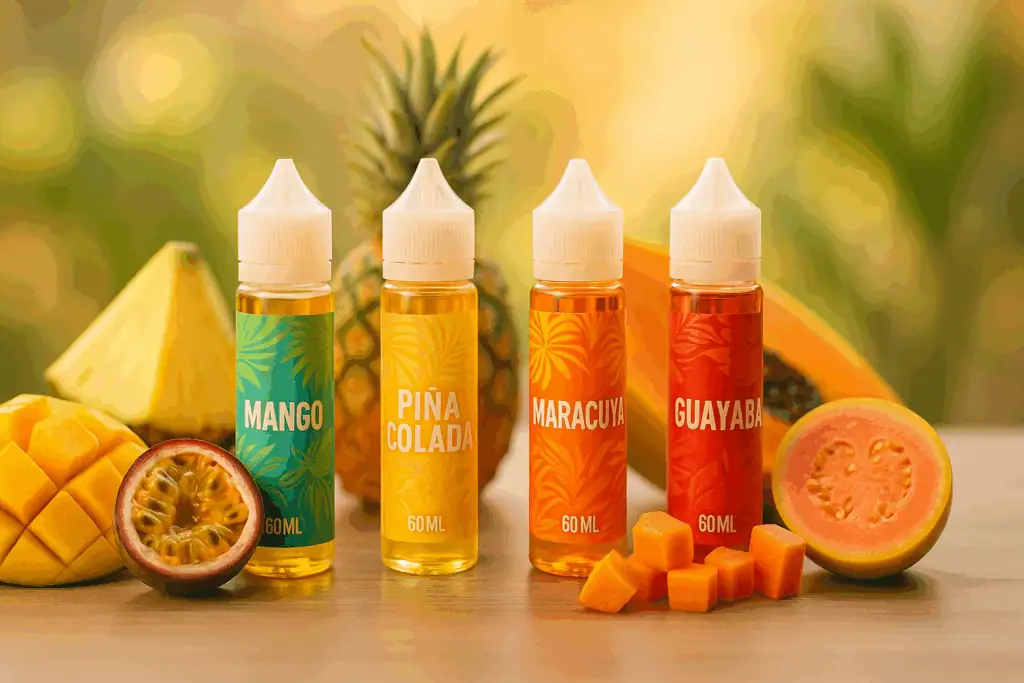 Dessins d'arômes fruités pour e-liquides de vapotage Street Vape One.