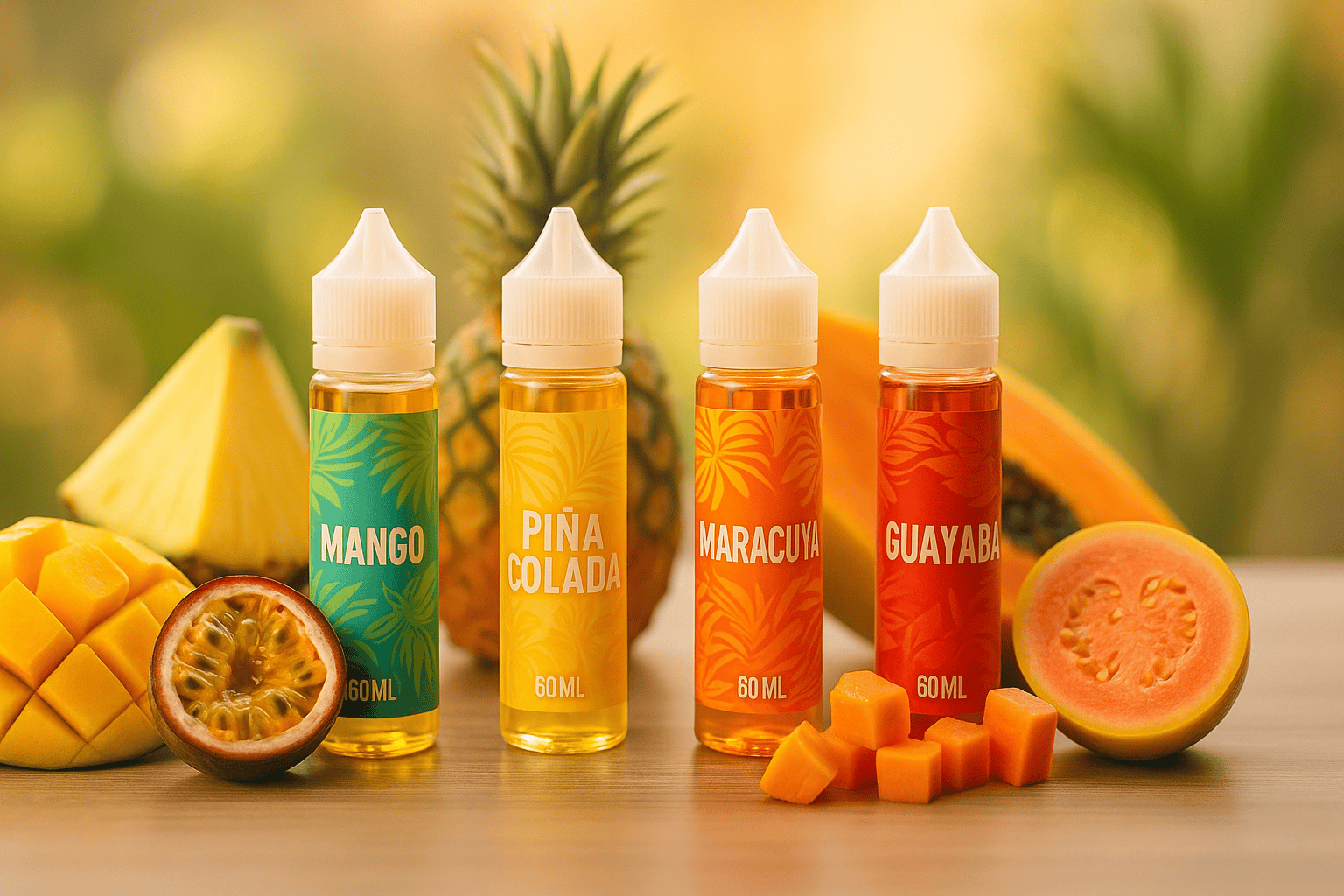 Dessins d'arômes fruités pour e-liquides de vapotage Street Vape One.