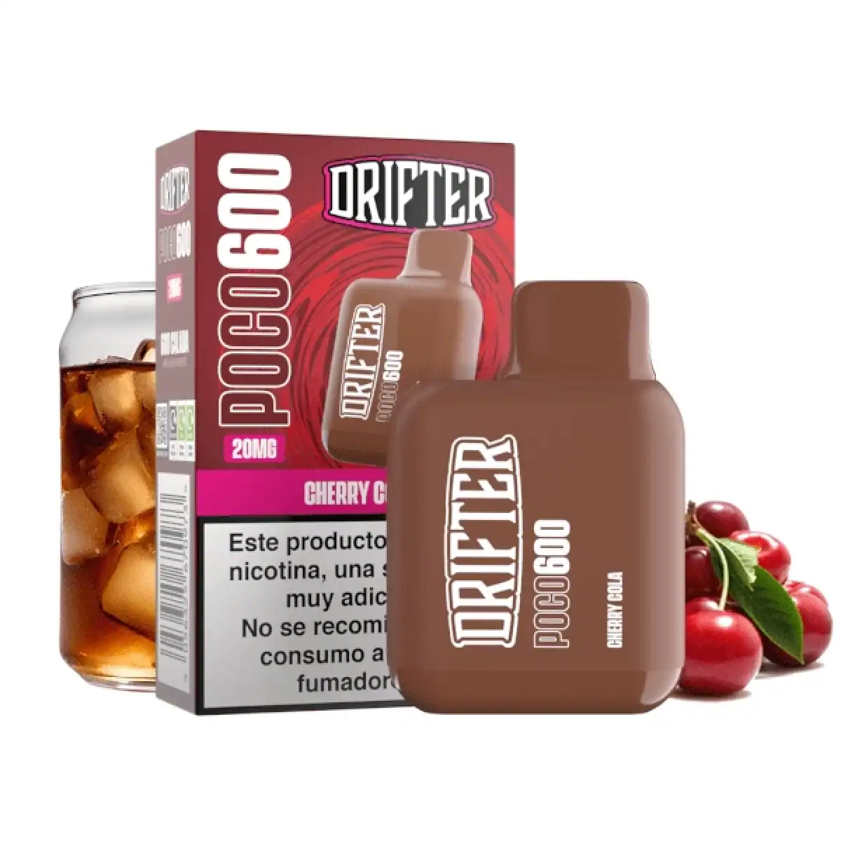 Drifter desechable Poco 600 Cherry Cola 20mg 2ml