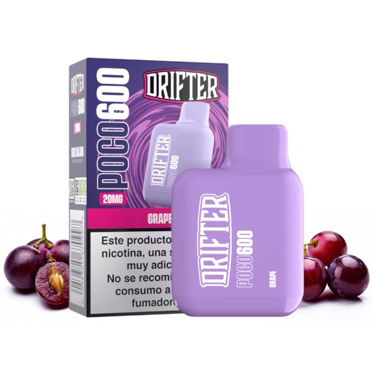 Drifter desechable Poco 600 Grape 20mg 2ml
