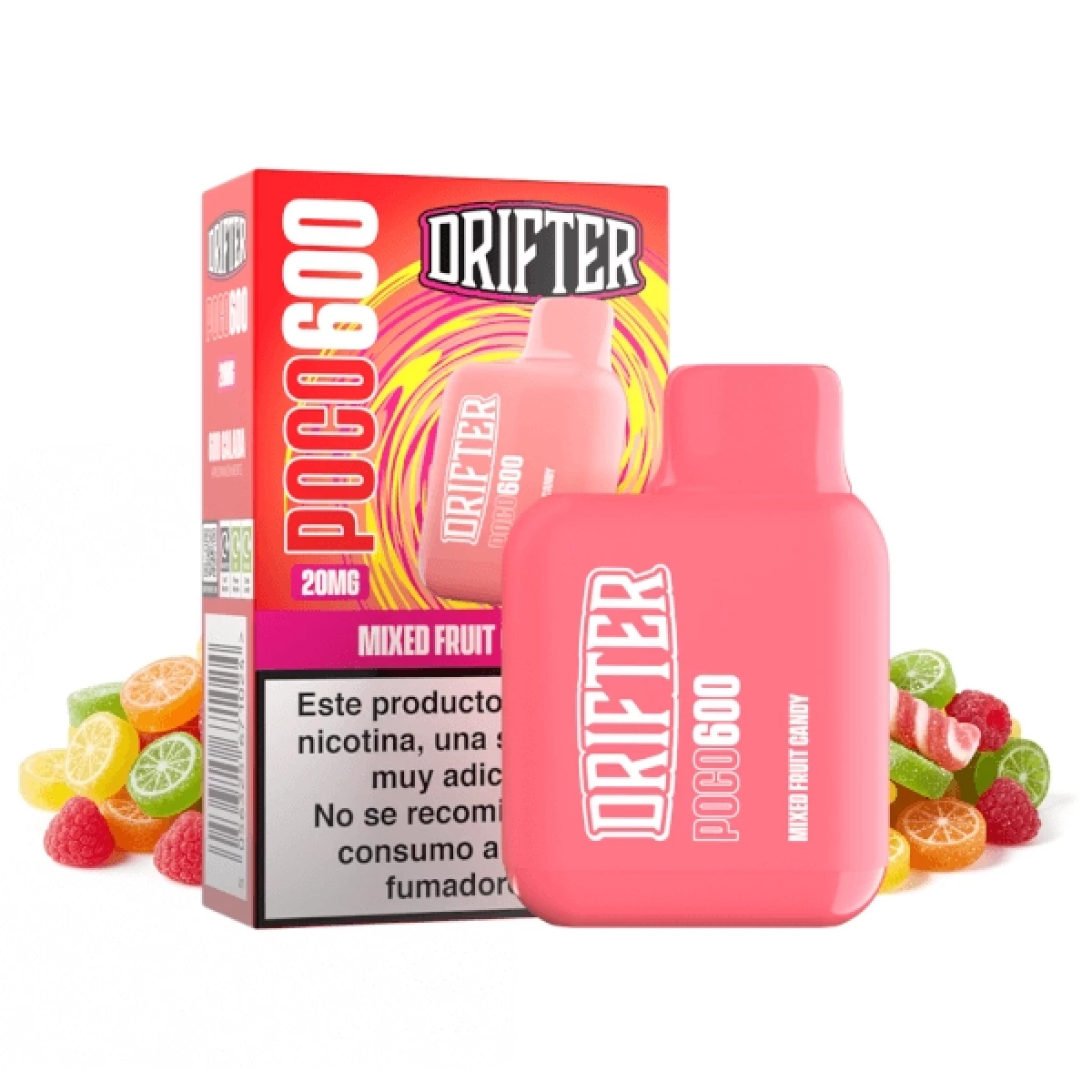 Drifter desechable Poco 600 Mixed Fruit Candy 20mg 2ml