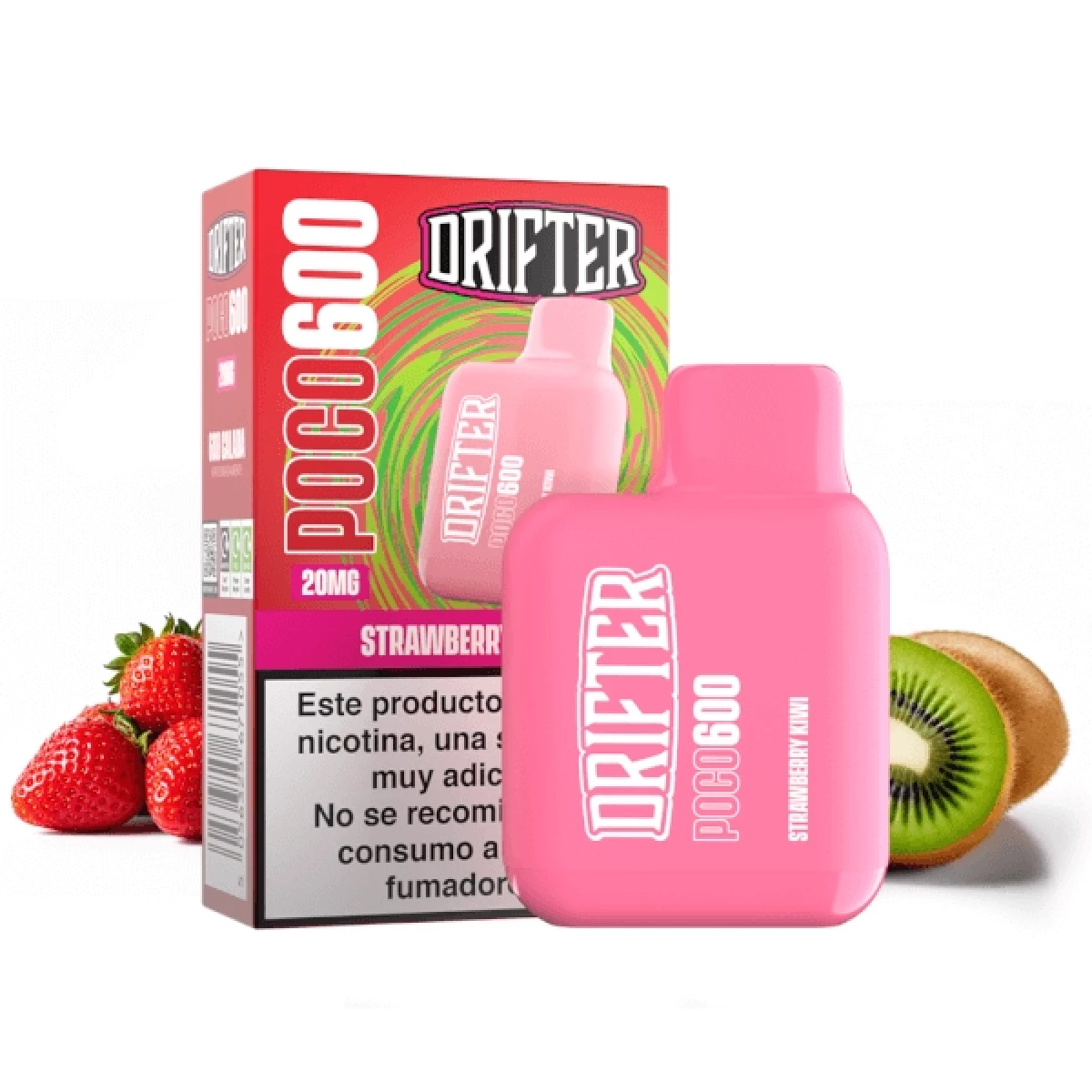 Drifter desechable Poco 600 Strawberry Kiwi 20mg 2ml