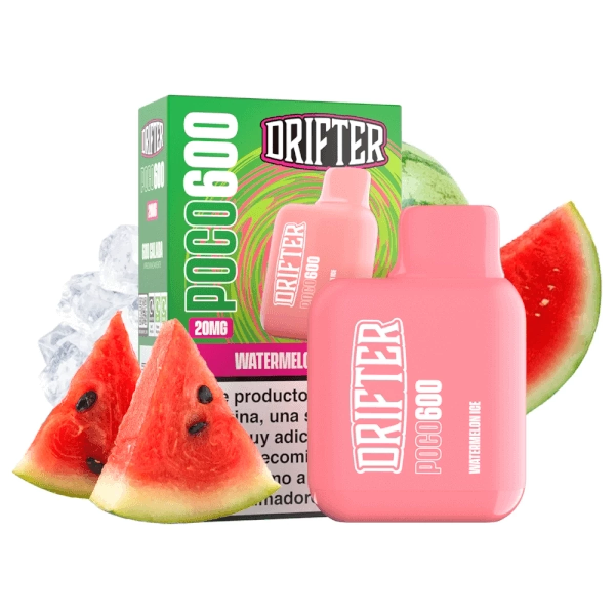 Drifter desechable Poco 600 Watermelon Ice 20mg 2ml