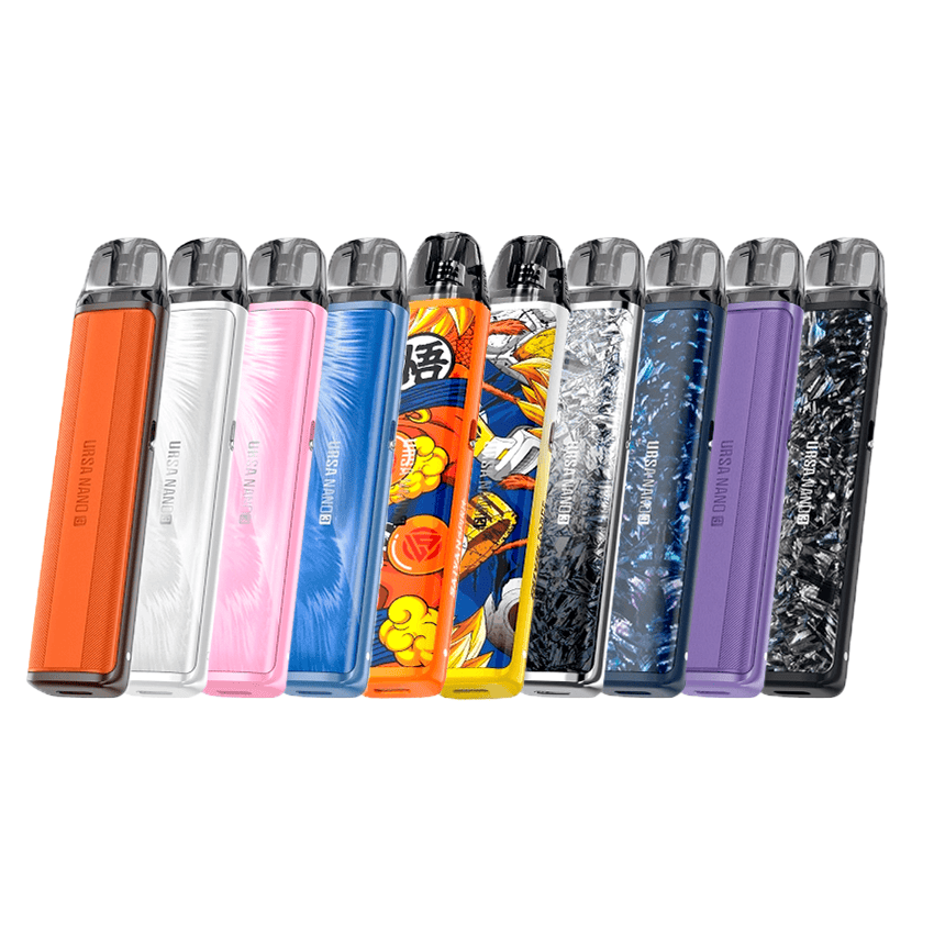 Kit de pods Lost Vape Ursa Nano 3 en diferentes colores y diseños.