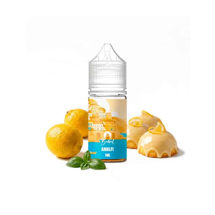 Vape líquido Babel Amalfi Longfill, sabor cítrico y dulce, ideal para vapear en dispositivos electró.