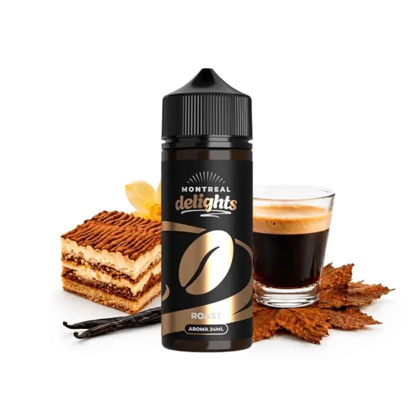 E-Liquid Montreal Delights Roast Longfill para vapear, sabor a café y postres.