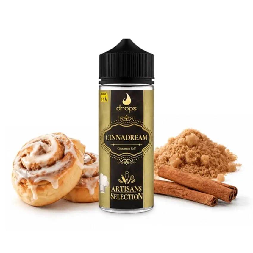 E-Liquid Cinnadream con canela y azúcar para vapear.